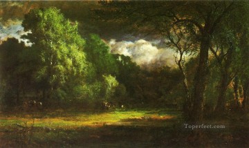 ウッズ Painting - メドフィールド マサチューセッツ州の風景 トナリスト ジョージ インネスの森